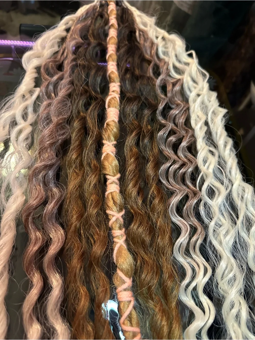 Boho Mixed Brown and Blonde Braided Hair Extensions